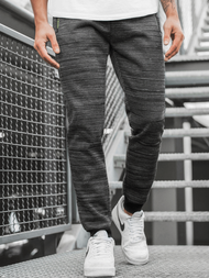 Spodnie dresowe męskie czarne OZONEE JS/K60010