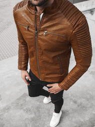 Kurtka skórzana męska camel OZONEE YD/BF5920107Z