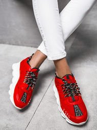 Sneakersy damskie czerwone OZONEE G/2021