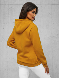 Bluza damska rozpinana z kapturem camelowa OZONEE JS/W03Z