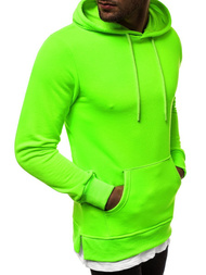 Bluza z kapturem męska zielona-neonowa OZONEE MACH/3120