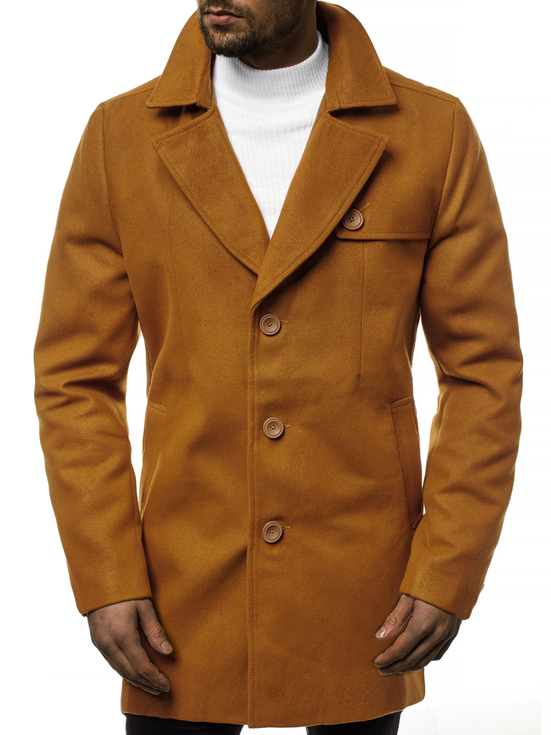 Płaszcz męski camelowy OZONEE N/5922Z