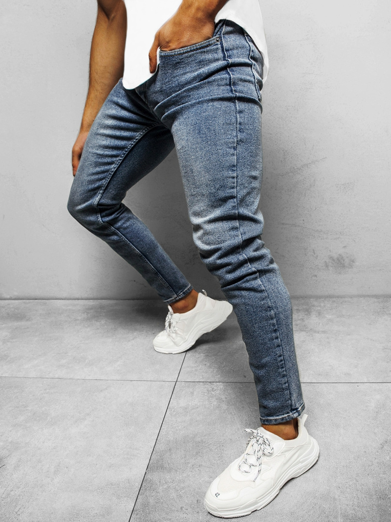 Spodnie jeansowe męskie niebieskie OZONEE E/1241SP