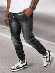 Spodnie jeansowe joggery męskie czarne OZONEE NB/MP0115N