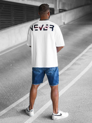 T-shirt męski oversize biały OZONEE O/3430