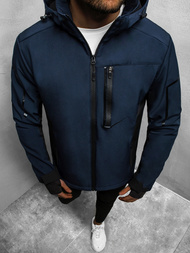 Kurtka softshell przejściowa męska z kapturem granatowa OZONEE JS/HM191/4