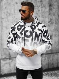 Bluza z kapturem męska biała OZONEE JS/8B992/1