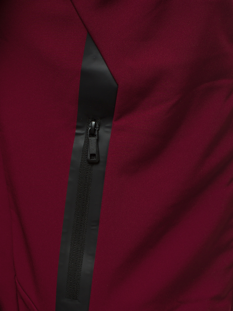Kurtka softshell męska z kapturem bordowa OZONEE JS/KS2189