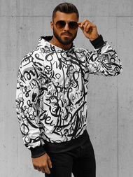 Bluza z kapturem męska biała OZONEE JS/8B1153/1