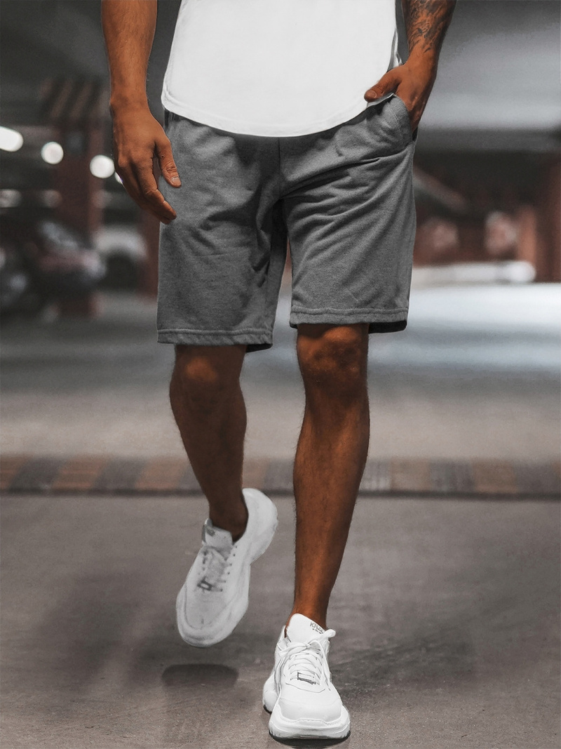 Spodenki dresowe męskie grafitowe OZONEE JS/8K100/5Z