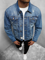 Kurtka męska jeansowa niebieska OZONEE NB/MJ500B