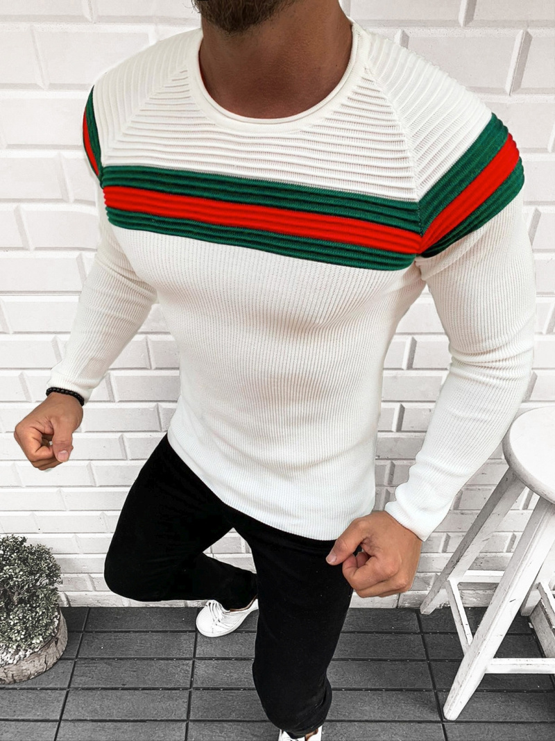 Светр чоловічій Кремовий OZONEE L/2457