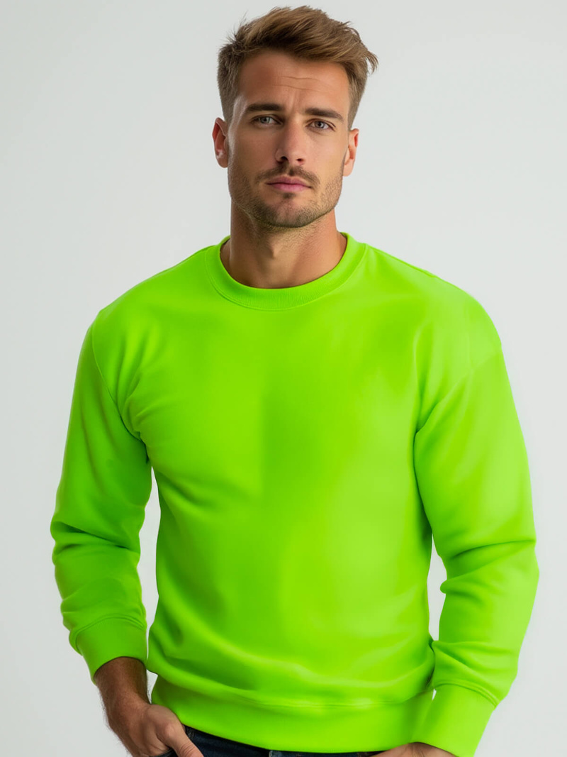 Bluza męska zielona-neonowa OZONEE JS/2001-10Z