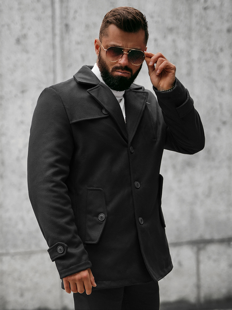 Пальто чоловіче Чорний OZONEE JS/79M3127Z