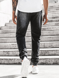 Spodnie męskie jogger czarne OZONEE JS/KK1023