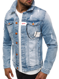 Kurtka jeans męska niebieska OZONEE G/600