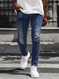 Spodnie jeansowe męskie ciemno-niebieskie OZONEE NB/MP0025B