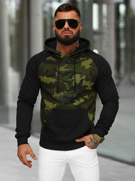 Bluza z kapturem męska khaki OZONEE JS/8B158/29