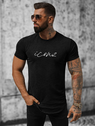 T-Shirt męski czarny OZONEE O/P1108