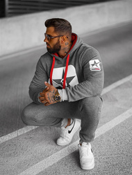 Komplet dresowy męski grafitowy OZONEE JS/8C59/5Z