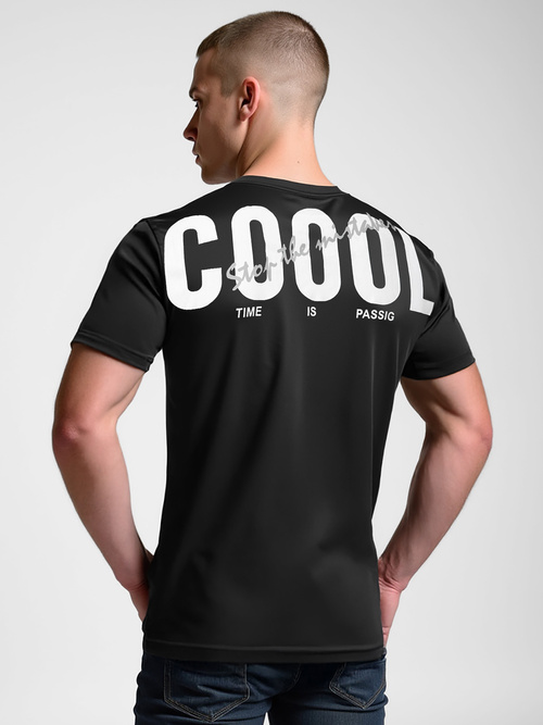 T-shirt męski czarny OZONEE O/T1278/3Z