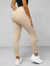 Legginsy damskie ecru OZONEE O/ZCH2281