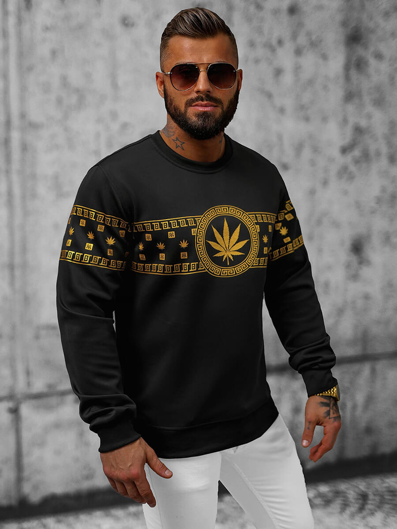 Bluza męska czarna OZONEE JS/8B1112/3