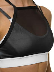 Жіночий спортивний бюстгальтер Чорно-Бiлий OZONEE JS/WX1092