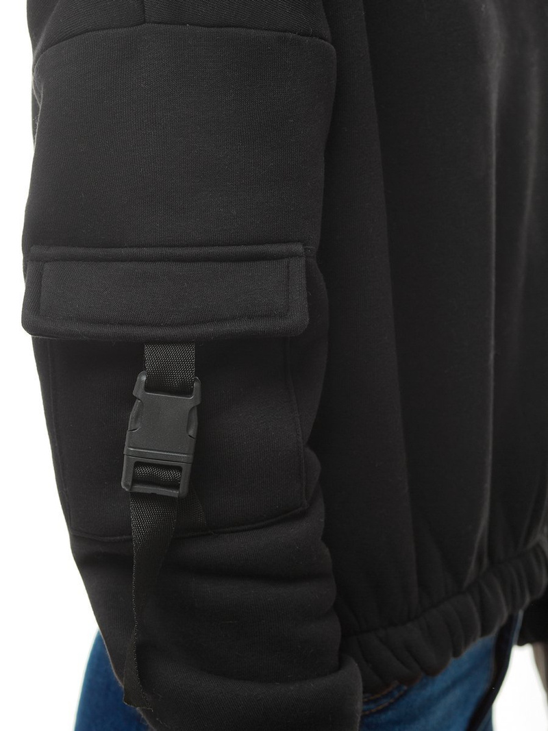 Bluza damska z kapturem czarna OZONEE O/12104