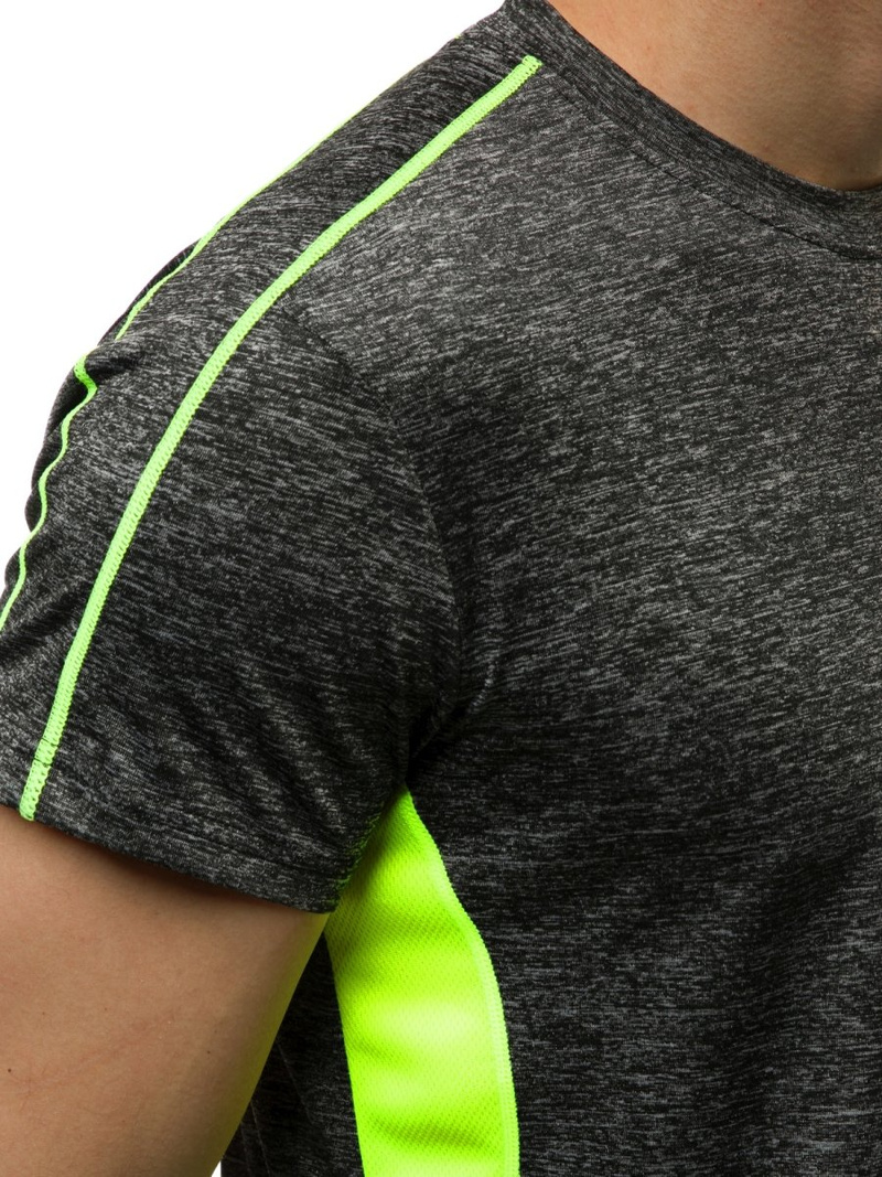 T-Shirt męski grafitowy OZONEE JS/KS2100