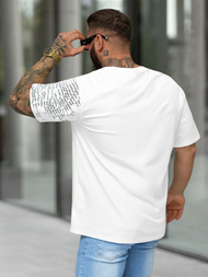 T-shirt męski loose fit biały OZONEE O/YN2/631