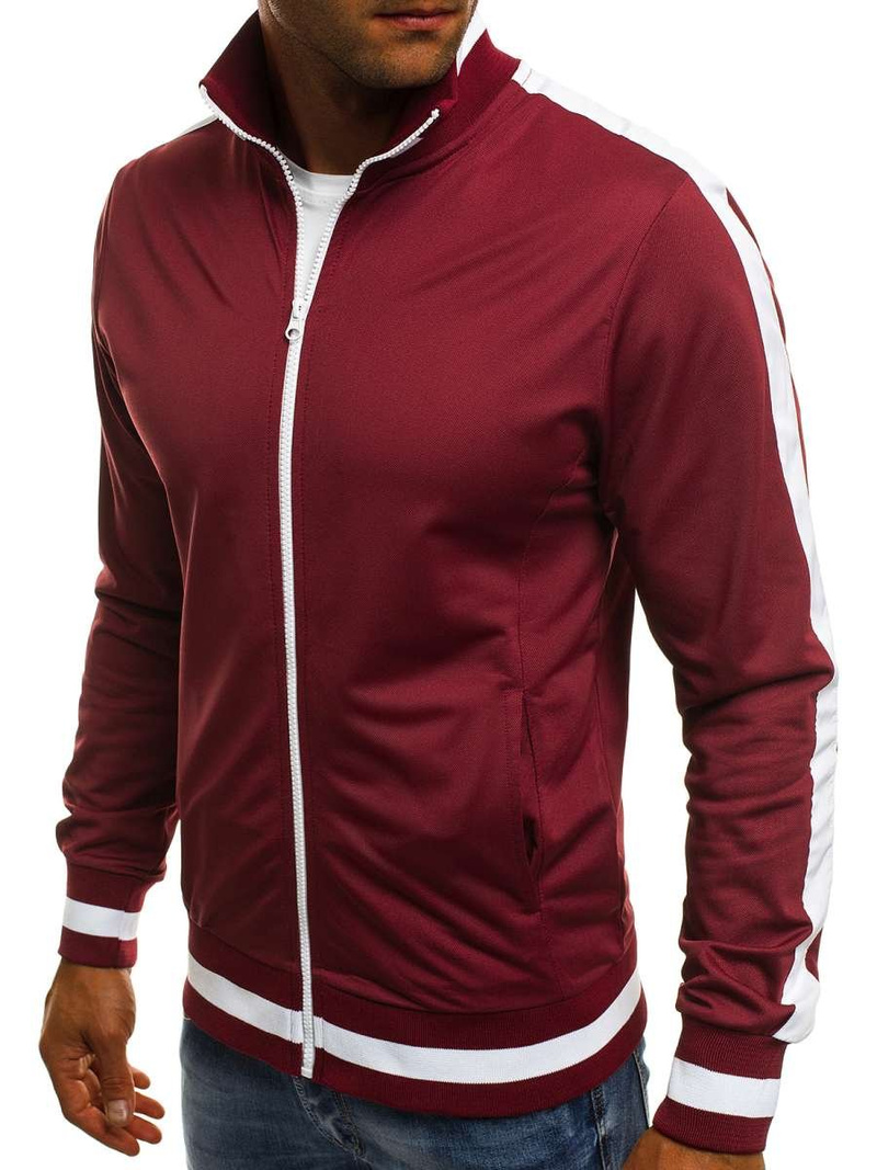 Bluza męska rozpinana bordowa OZONEE O/2126