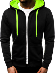 Толстовка чоловіча чорно-салатова OZONEE JS/2013