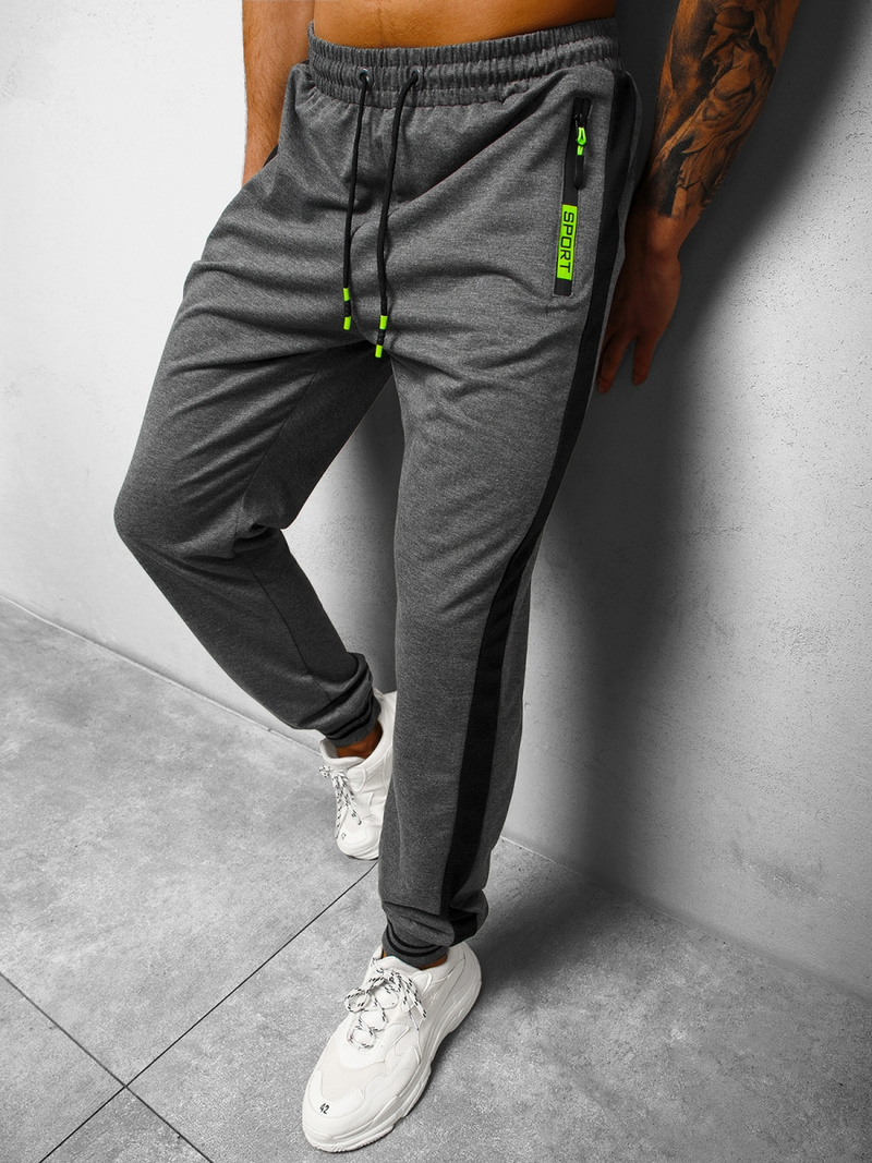 Штани спортивні чоловічі графіт OZONEE JS/68K10333