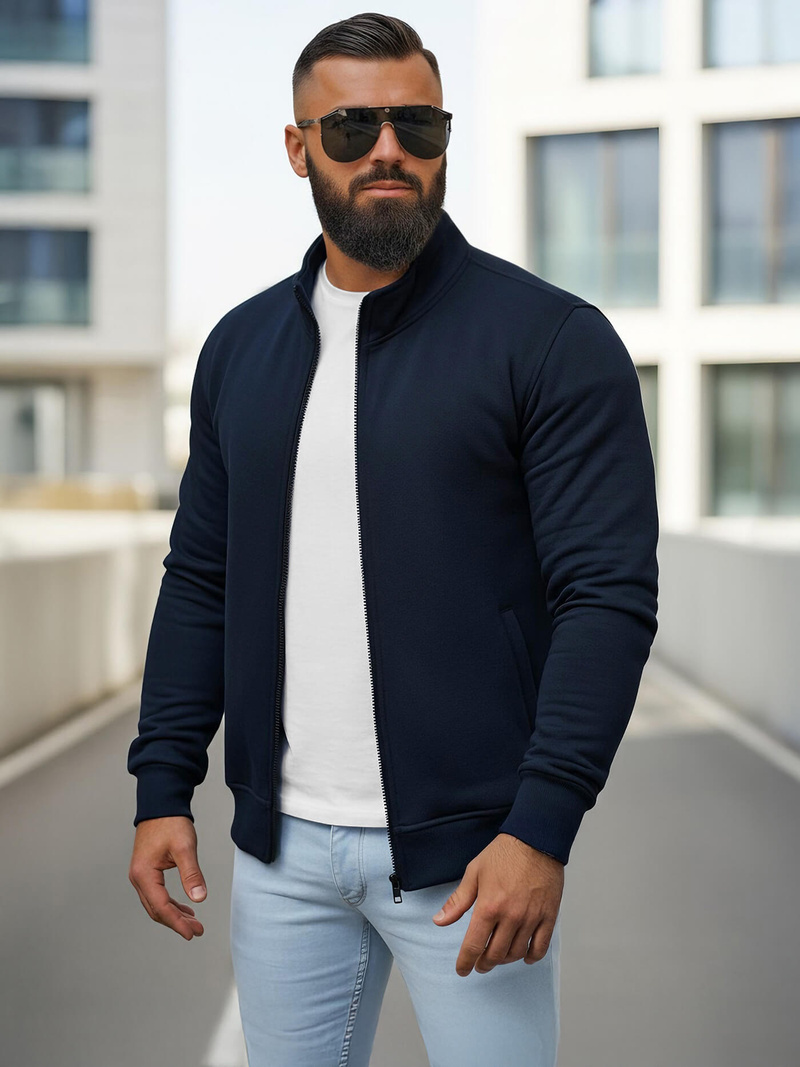 Bluza męska rozpinana granatowa OZONEE JS/2002