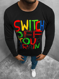 Longsleeve męski czarny OZONEE O/1214