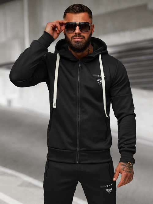 Komplet dresowy męski czarny OZONEE O/LN11760