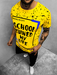 T-Shirt męski żółty OZONEE JS/KS1978Z