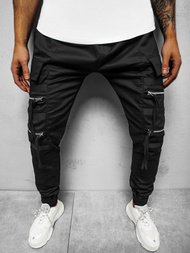 Штани чоловічі джоггери Чорнi OZONEE G/11146Z