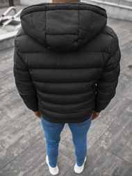 Kurtka zimowa męska pikowana czarna OZONEE JB/JP1185Z