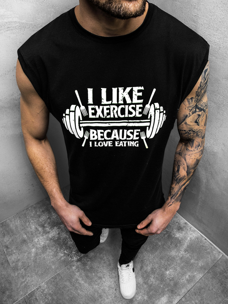 Koszulka bez rękawów męska czarno-biała OZONEE MACH/M1210Z