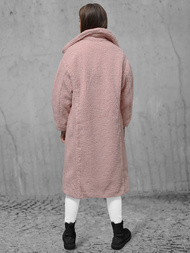 Płaszcz zimowy damski polarowy różowy OZONEE O/Z01