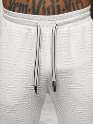 Komplet męski biały - koszula i spodnie OZONEE O/3C105