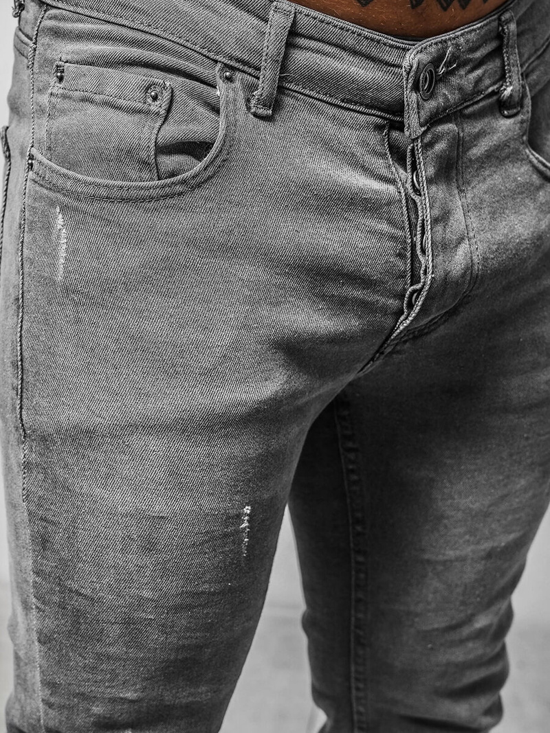Spodnie jeansowe męskie szare OZONEE E/6551/01