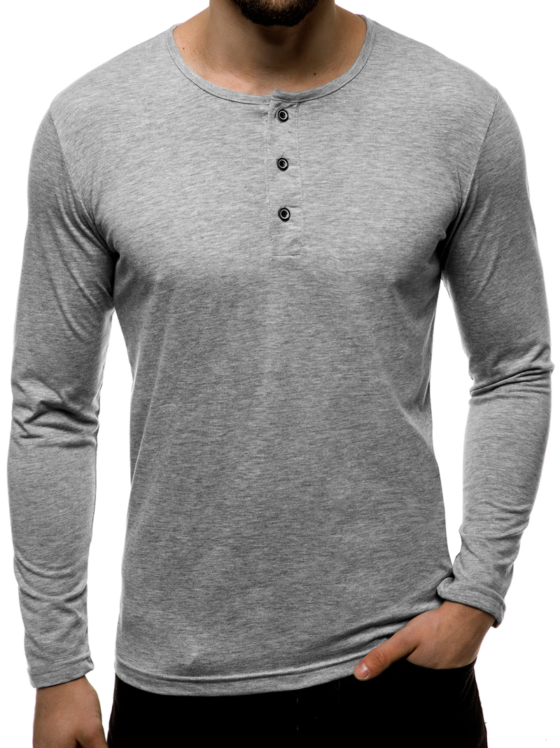 Longsleeve męski szary OZONEE O/1114