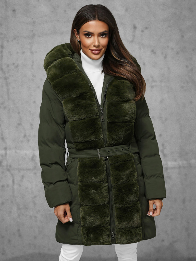 Куртка жіноча Темно-Зелена OZONEE JS/5M3158/136