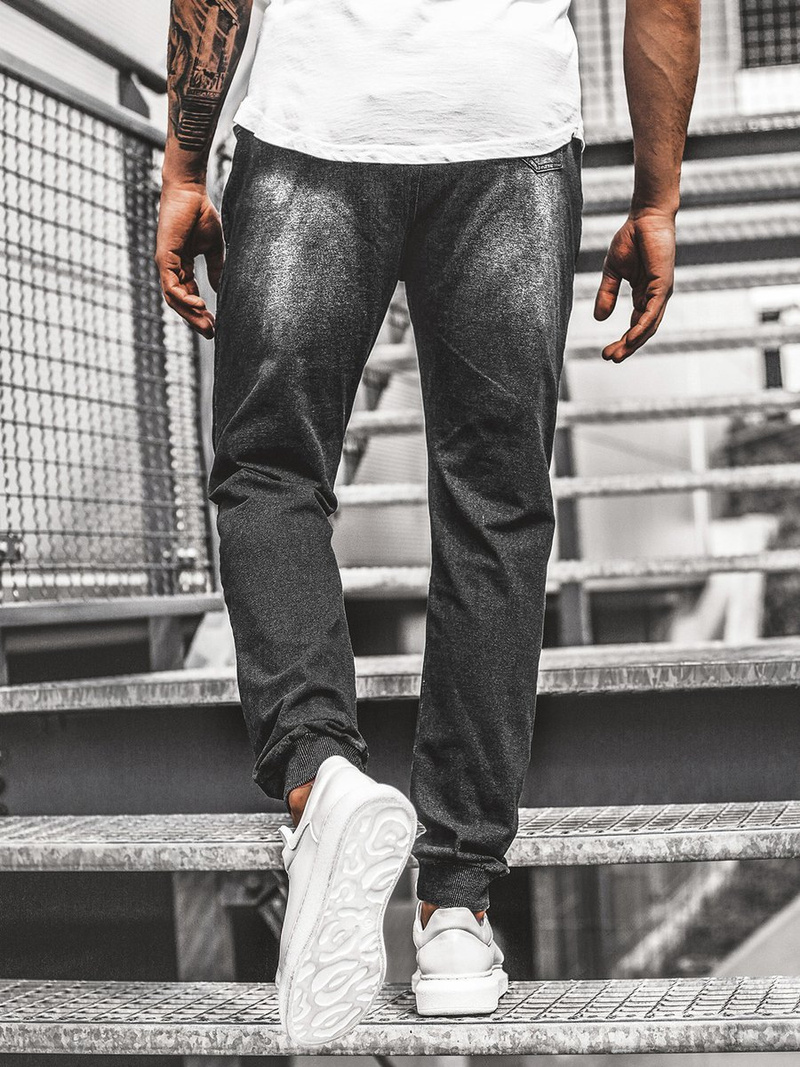 Штани чоловічі джоггери Чорнi OZONEE JS/KK1021