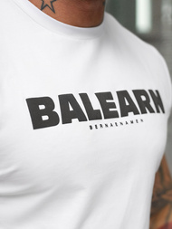 T-shirt męski slim fit biały OZONEE NB/MT3135