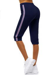 Spodnie dresowe krótkie damskie granatowe OZONEE JS/1021/B4