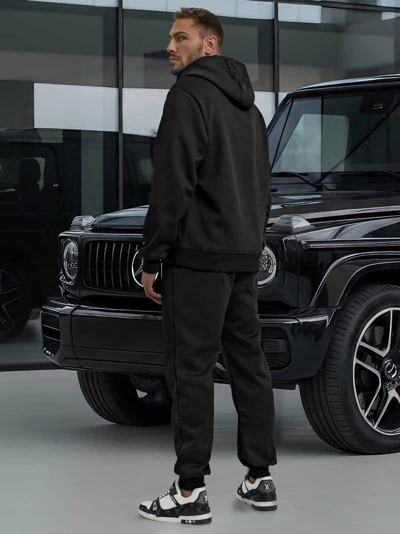 Komplet dresowy męski czarny OZONEE O/3C582AB